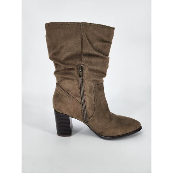 Market & Spruce Green Slouchy Heeled Boots Women's Size 8 - Picture 4 of 9